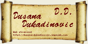 Dušana Dukadinović vizit kartica